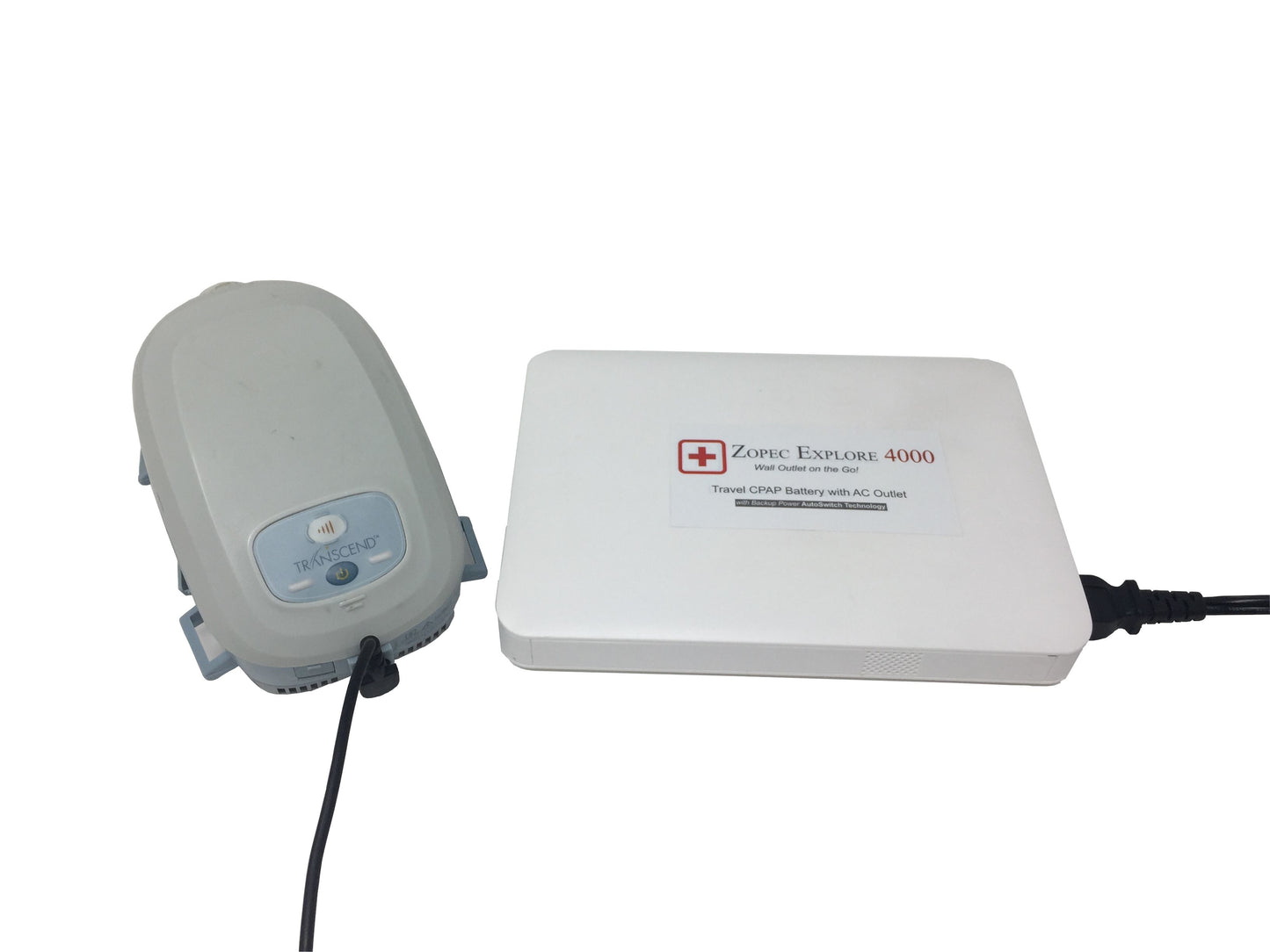 Zopec EXPLORE 4000 Universal Travel CPAP Battery (up to 2 nights) - Only 2.0 lb. and 1" Thin!