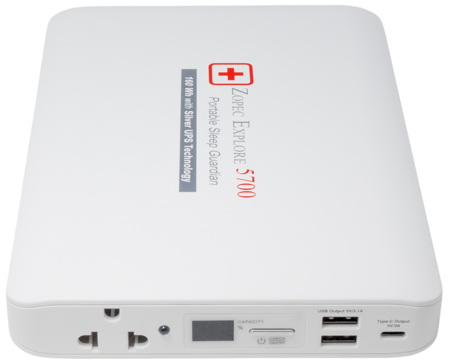 Zopec EXPLORE 5700 Universal Travel CPAP/BiPap Battery (up to 3 nights) - Only 2.5 lb and 1" Thin.