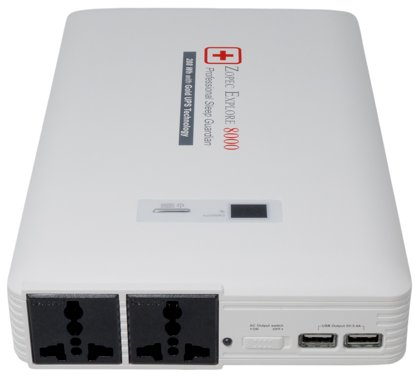 Zopec EXPLORE 8000 Universal CPAP/BPAP UPS Backup Battery (Humidifier Only. NOT FOR HEATED TUBE.)