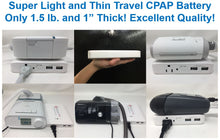 Zopec EXPLORE Mini Universal Travel CPAP Battery. (up to 1.5 nights) - Only 1.5 lb and 1" Thin!