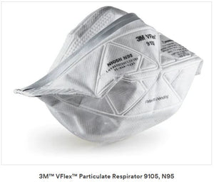 3M 9105 VFlex N95 Particulate Respirators (Headband, No Valve) - CDC NIOSH Approved