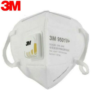 3M 9501V+ KN95 Particulate Respirators (Earloop, Exhalation Valve) - FDA Approved for Covid-19 Protection