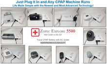 Zopec EXPLORE 5500 Universal CPAP UPS Backup Battery (Humidifier Only. NOT FOR HEATED TUBE.)