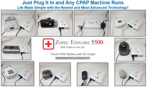 Zopec EXPLORE 5500 Universal CPAP UPS Backup Battery (Humidifier Only. NOT FOR HEATED TUBE.)