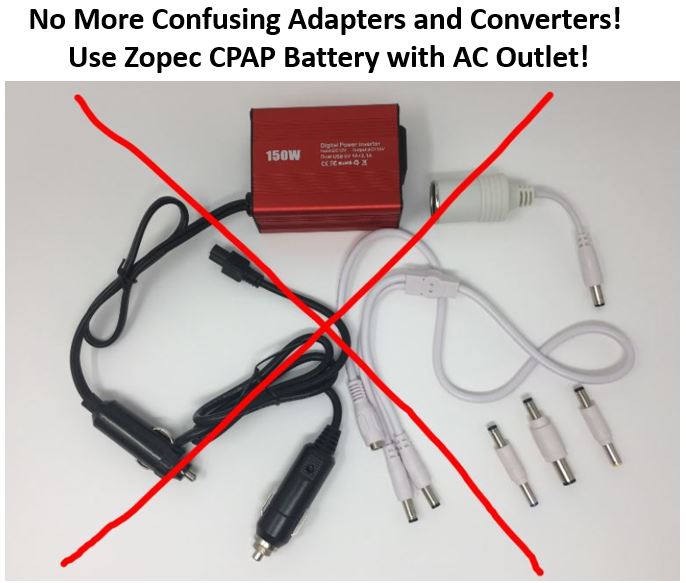 Zopec EXPLORE Oxygen Universal CPAP/BPAP UPS Backup Battery (for Using Both Humidifier and Heated Tube)