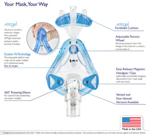 Sales Demo: Mojo AirGel Full Face Mask (Customizable Frame!) by Sleepnet