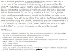 Intellipap AutoAdjust Auto CPAP Machine (DV54D-HH) with Heated Humidifier by DeVilbiss Healthcare