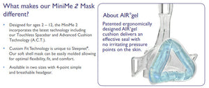 MiniMe2 NON-VENTED NIV Pediatric Nasal Mask (Customizable Shape!) by Sleepnet