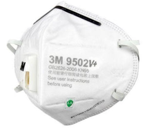 3M KN95 Particulate Respirator 9502V+ with Exhalation Valve (Pack of 10) - Equivalent as US NIOSH N95 Performance