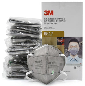 3M 9542 KN95 Particulate Respirators (Headband, Activated Carbon, No Valve) - FDA Approved for Covid-19 Protection