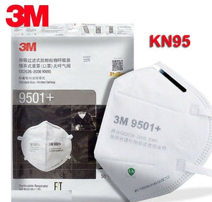 3M 9501+ KN95 Particulate Respirators (Earloop, No Valve) - FDA Approved for Covid-19 Protection