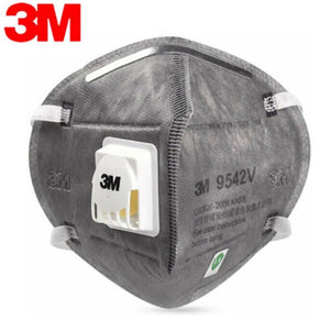 3M 9542V KN95 Particulate Respirators (Headband, Activated Carbon, Exhalation Valve) - FDA Approved for Covid-19 Protection