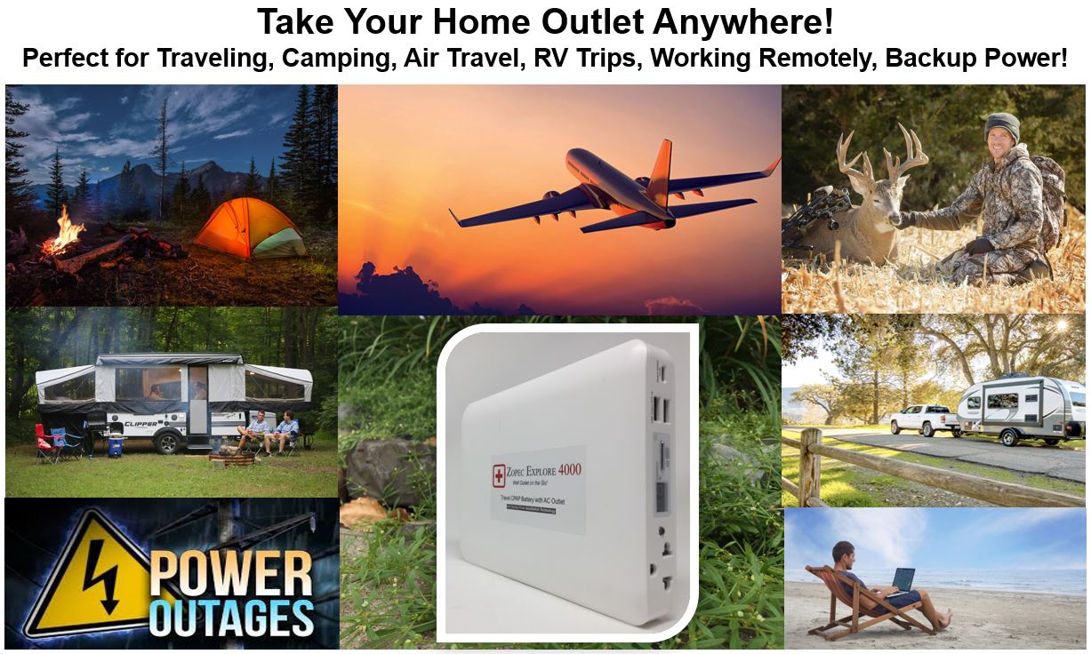 examples of places you can take a zopec explore 4000 travel battery 
